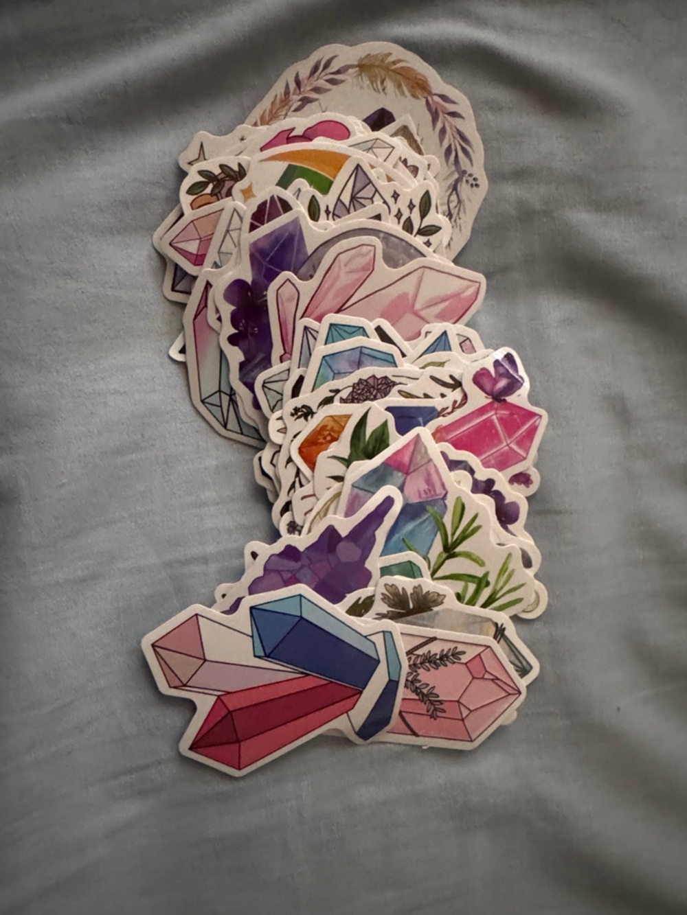 Crystal Sticker Pack - Pink, Purple, Blue Accents
